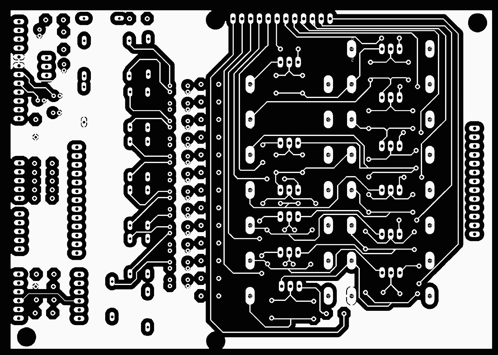 BMS prototype PCB layout, bottom layer